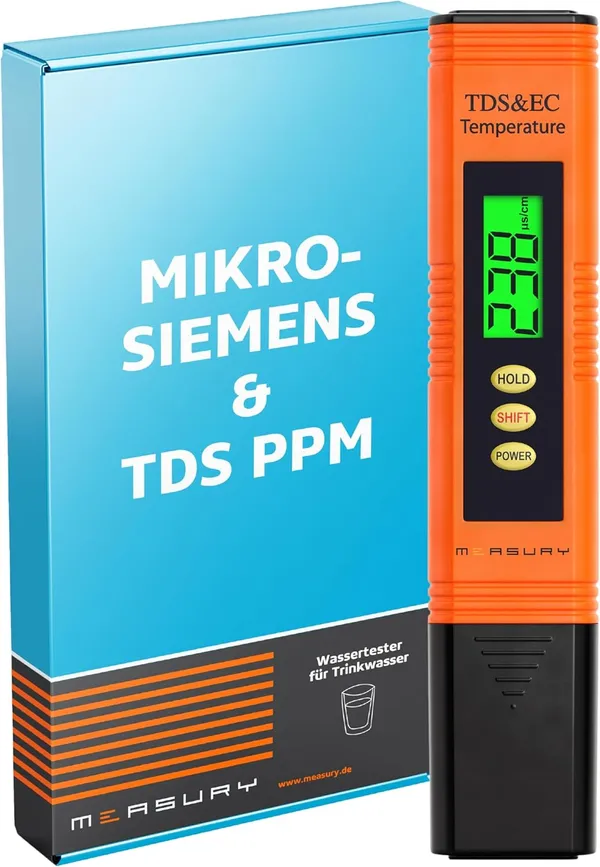 Measury EC/TDS Messgerät für Trinkwasser